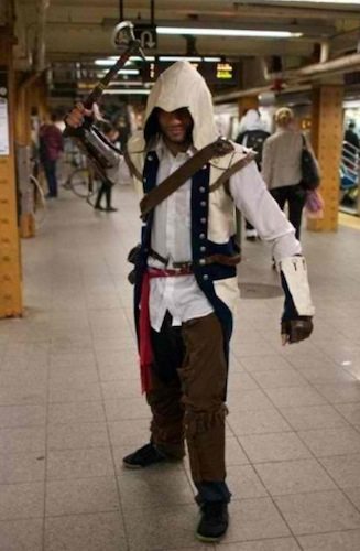 Exception to the rule: my trainer's Halloween costume this year, from Assassin's Creed.