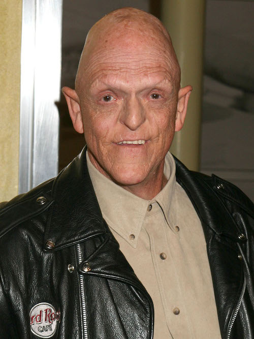 publicity image of actor Michael Berryman at the premier for The Hills Have Eyes