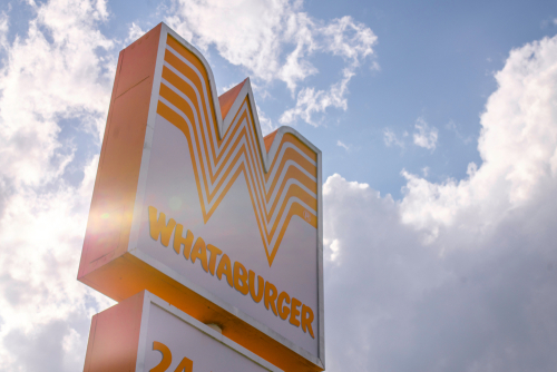 Whataburger fast food restaurant logo sign